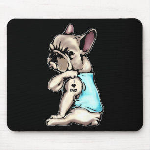 Fransk Bulldog Tattoos I Kärlek Pappa Sitta Gift T Musmatta