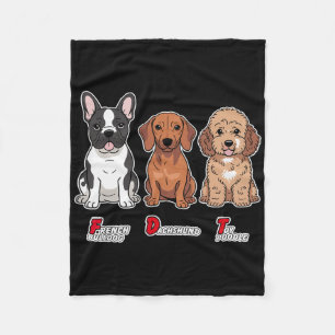 Fransk Bulldog Tax Dachshund Liten Pudel Rolig Sub Fleecefilt