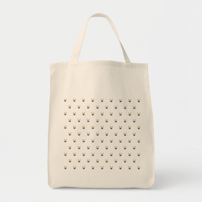 Fransk Bulldog Tote bags Tygkasse (Framsidan)