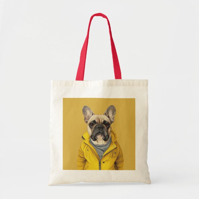 Fransk Bulldog Tothe bag Tygkasse (Framsidan)