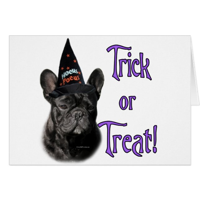 Fransk Bulldog Trick Hälsningskort (Framsidan Horizontal)