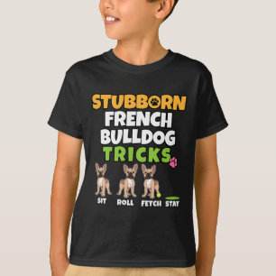 Fransk Bulldog Tricks I Hund älskare I Roligt Fren T Shirt