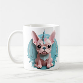 Fransk Bulldog Unicorn Pastel Papper CEG Art Kaffemugg