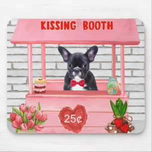 Fransk Bulldog Valentindagen Kissing Booth Musmatta