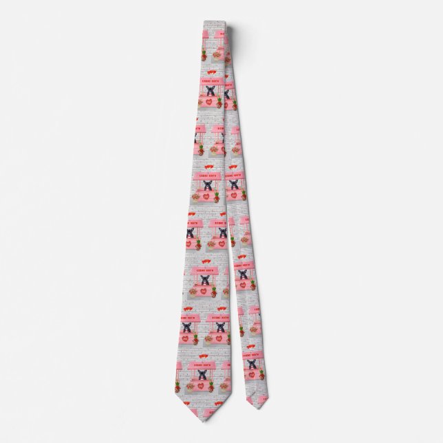 Fransk Bulldog Valentindagen Kissing Booth Slips (Framsida)