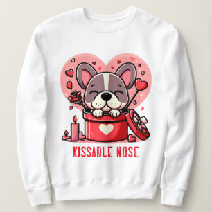 Fransk Bulldog Valentine Kissable Nose T Shirt