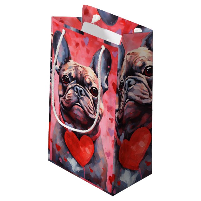 Fransk Bulldog Valentines day (Baksidan Vinklad)