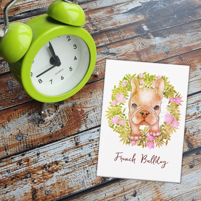 Fransk Bulldog. Vattenfärgmålning Inbjudningar (Skapare uppladdad)