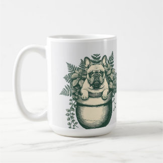Fransk Bulldog Växtälskare Present Kaffemugg