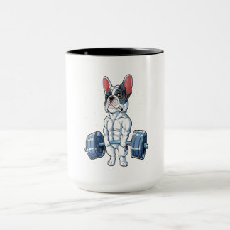 Fransk Bulldog-vikt Lyft Funny Gift Mugg