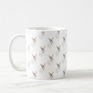 Fransk Bulldog (vit pipa) Kaffemugg