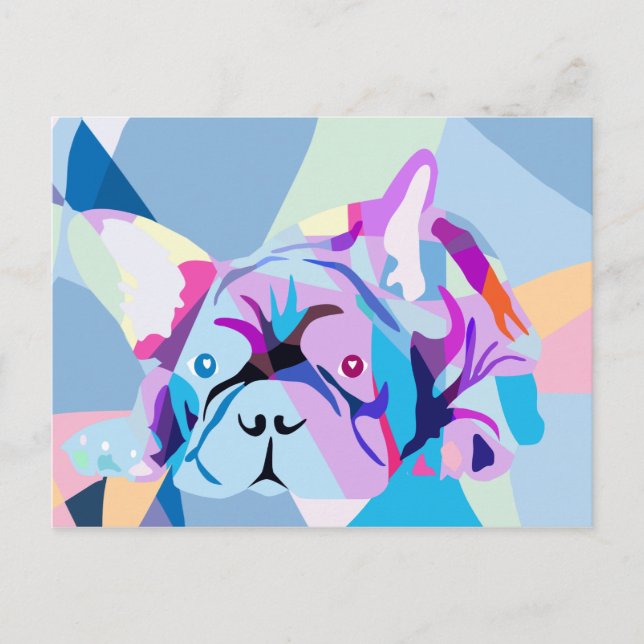 Fransk Bulldog Vykort (Framsida)
