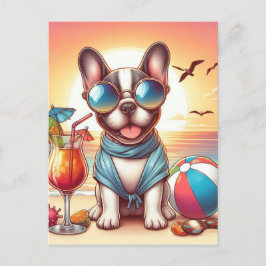 Fransk Bulldog-vykort Vykort