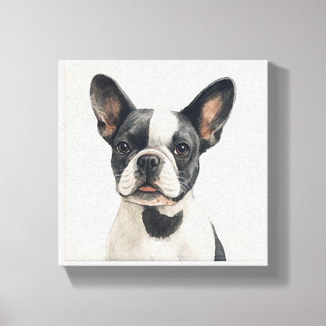 Fransk Bulldog Wall Art Art Canvastryck (Framsida)