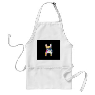 Fransk Bulldog Watercolor Hand Teckning Gift Förkläde