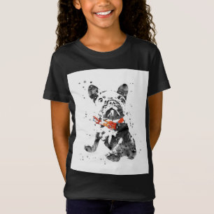 Fransk Bulldog Watercolor Hund älskare-gåvor T Shirt