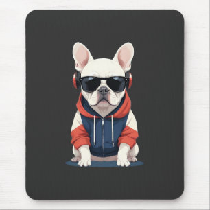 Fransk Bulldog Wearing Hoodie Funny Coola Music Musmatta