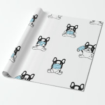 FRANSK BULLDOG WEARING MASK Wrapping Papprare