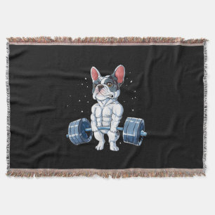 Fransk Bulldog Weightlift Funny Deadlift Gym Filt