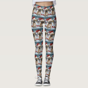 Fransk Bulldog Winter Wonderland jul Joy Leggings
