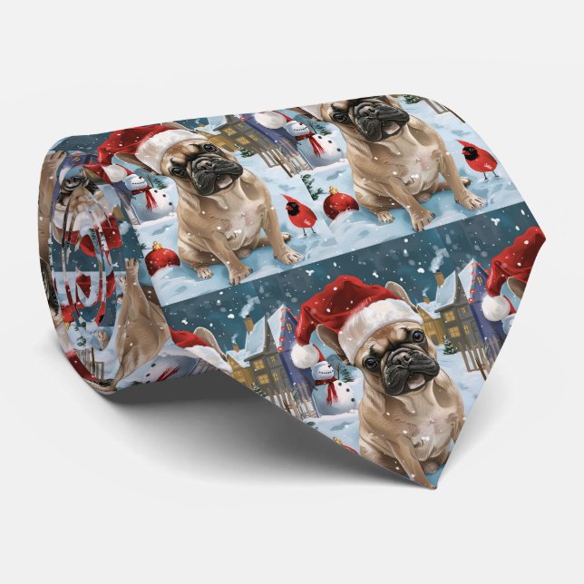Fransk Bulldog Winter Wonderland jul Joy Slips (Rullad)