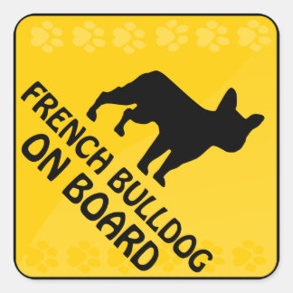 Fransk Bulldog Xing Fyrkantigt Klistermärke