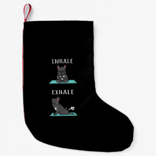 Fransk Bulldog Yoga Inhale Exhale Rolig hund Gift Liten Julstrumpa