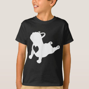 Fransk Bulldog Yoga Kärlek Heart Frenchie Workout T Shirt