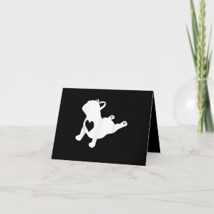 Fransk Bulldog Yoga Pose Kärlek Heart Gift Kort