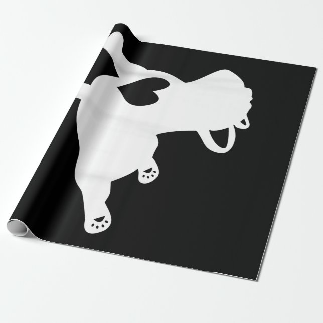 Fransk Bulldog Yoga Pose Kärlek Heart Gift Presentpapper (Utrullad)