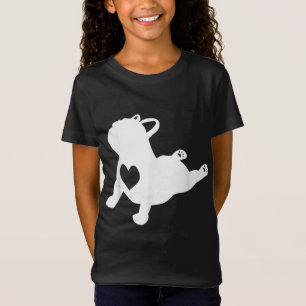 Fransk Bulldog Yoga Pose Kärlek Heart Gift T Shirt