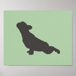 Fransk Bulldog Yoga Pose Poster