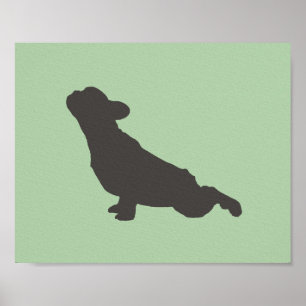Fransk Bulldog Yoga Pose Poster