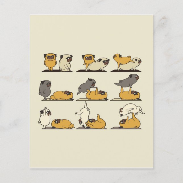 Fransk Bulldog Yoga Poses | Hund Yoga Älskare Flygblad (Framsidan)