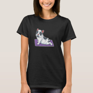 Fransk Bulldog Yoga Present Rolig Yoga Älskare Med T Shirt