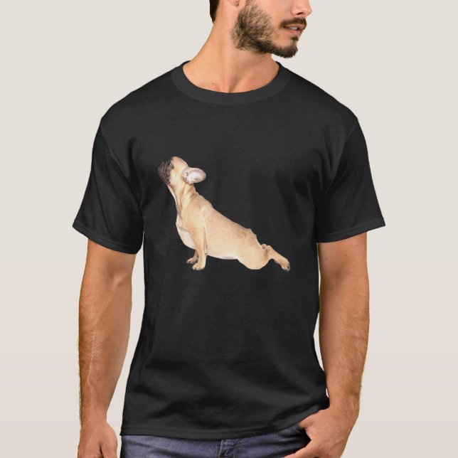 Fransk Bulldog Yoga T Shirt (Framsida)