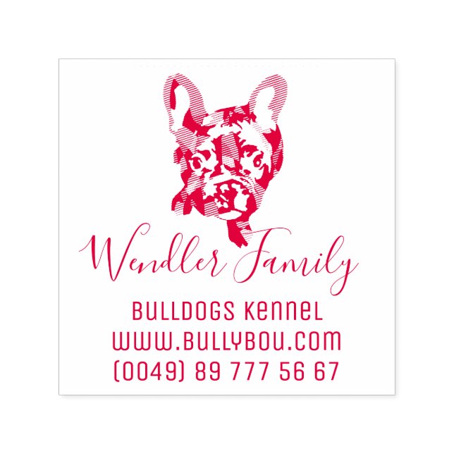 Fransk Bulldogg cool stämpel (Design)