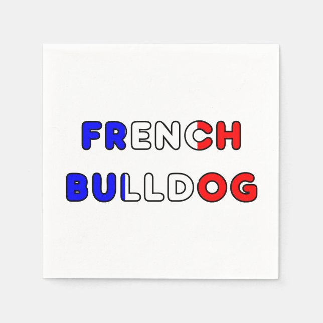 fransk bulldogg flg i namn pappersservett (Framsidan)