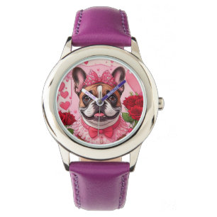 Fransk Bulldogg Förälskad French Bulldog Armbandsur