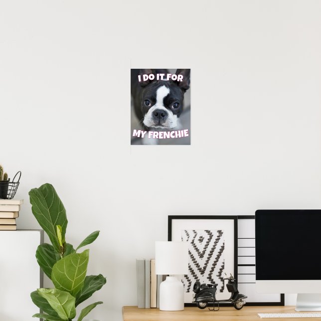 Fransk bulldogg Frenchie Hund Mamma Pappa Husdjurs Poster (Hemmakontoret)