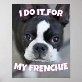 Fransk bulldogg Frenchie Hund Mamma Pappa Husdjurs Poster