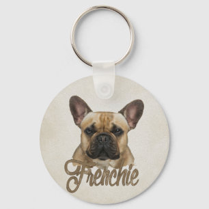 Fransk bulldogg - Frenchie hund Nyckelring