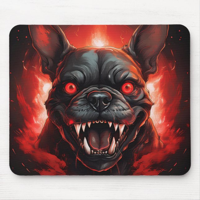 Fransk Bulldogg Gått Fel Musmatta (Framsidan)
