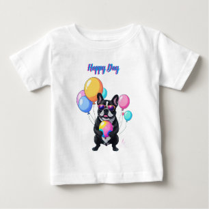 Fransk Bulldogg Glad Dag Fransk Bulldog T Shirt
