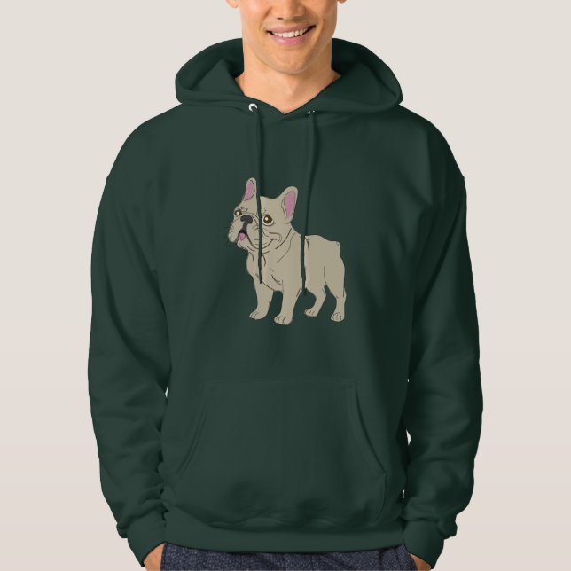 Fransk bulldogg hoodie (Framsida)