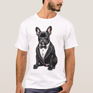 Fransk Bulldogg i Smoking T Shirt