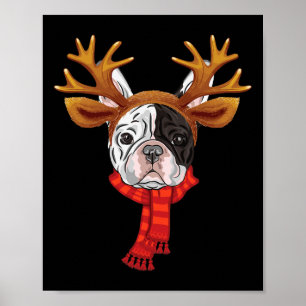 Fransk Bulldogg Jul Renhorn Jul Poster