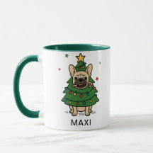 Fransk Bulldogg Julgran Anpassat Namn