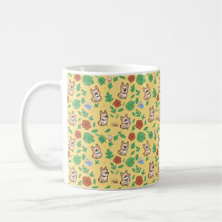 Fransk Bulldogg Kaffe Mugg med Sommar Kawaii