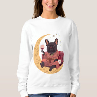Fransk Bulldogg Mamma Vin Kväll T Shirt